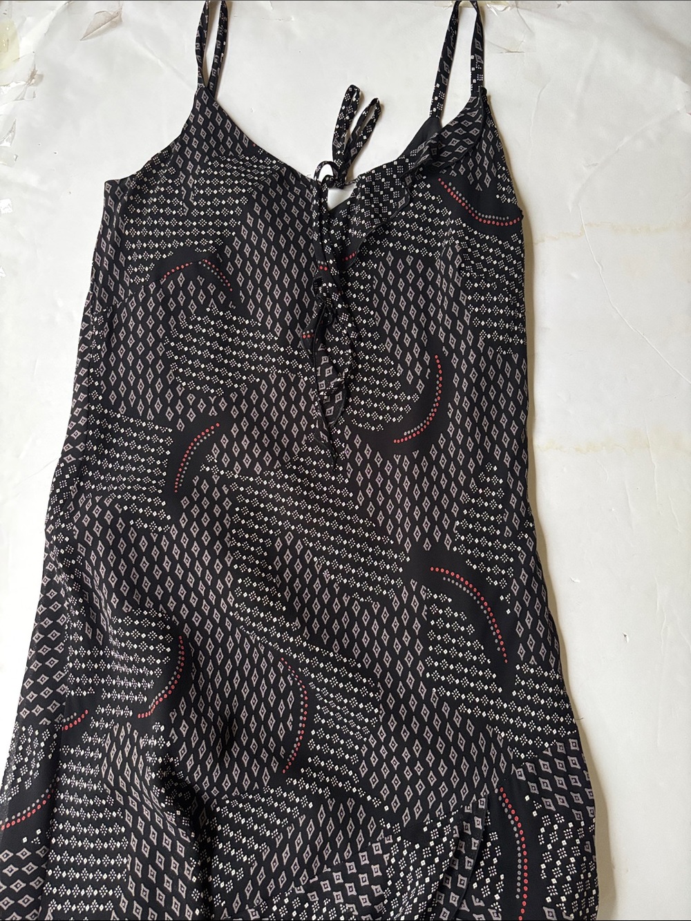 Vintage 90’s Asymmetrical Bias Maxi Printed Dress Betsey Johnson Y2K 14 Long Hot - Picture 6 of 17